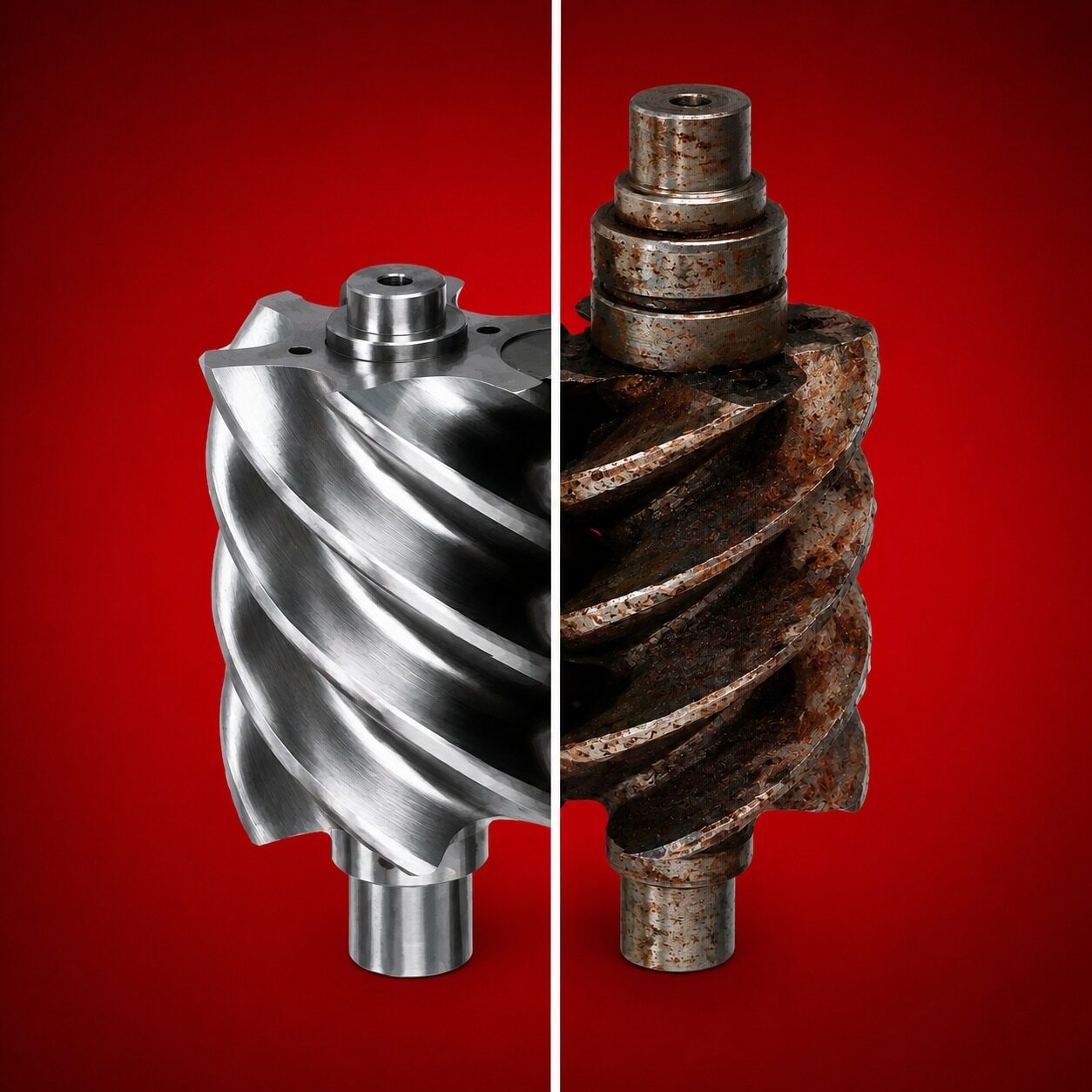 La diferencia entre realizar o no realizar mantenimiento a tu compresor afecta directamente a tu tornillo